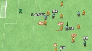 川崎フロンターレの見事な連係でのゴール。登里享平から技ありのパス