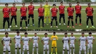 雷雨で中止となった天皇杯の名古屋vs岡山、8月2日に全てリセットして前半キックオフから再試合