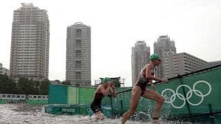 台風が生んだ粋な演出　虹がお台場トライアスロンで出現　海外記者「嵐の後にレインボー」