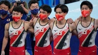 銀メダル体操日本、自ら勝者に差し伸べた握手にSNS感動「健闘称える姿。美しかった」