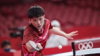 【東京五輪・卓球】張本智和「借りは団体で返したい」スロベニアの22歳に4回戦で敗れる