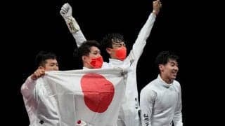 フェンシング金、太田雄貴氏の“歓喜爆発の1枚”に注目「招致成功の瞬間と被ってる」