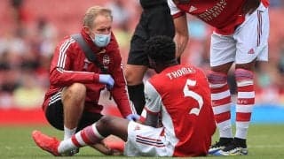 アーセナルMFトーマスが開幕前に右足首負傷…全治4〜6週間の可能性も？