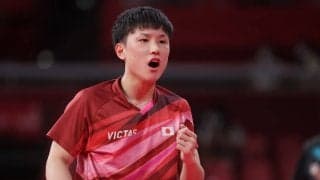 張本智和、五輪初の団体戦も不安なし　卓球日本男子ベスト8進出に王手