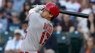 【MLB】大谷翔平、右翼線へ177キロ痛烈二塁打　二塁から快足見せつけ悠々生還