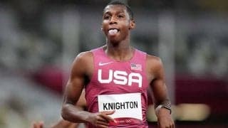 男子200m決勝　17歳ナイトンは4着、史上最年少メダリストならず　ドグラスが金メダル