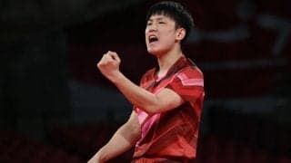 【五輪卓球】張本智和、大逆転勝利　決勝進出へ望みつなぐ　日本とドイツは2勝2敗