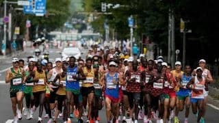 男子マラソンで注目　未来感ある丸い伴走車に「かわいい」の声続々「もっと映して！」