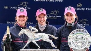 【シャーガーC】女性騎手チームVに貢献のM.ミシェル騎手「仲間の女性騎手たちと感情を共にし、素晴らしい仕事ができた」