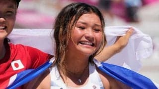 スケボー13歳ブラウン、日本の銀メダリストとの“選手村ダンス”が話題「兄妹のよう」