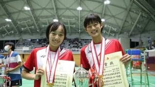 バド女子複は柳井商工の2年＆1年ペアが優勝　結成4か月の快進撃「楽しんでやれた」
