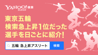 五十嵐カノア選手も検索数急上昇! Yahoo!検索、東京五輪開催中に検索数が急上昇した日本代表選手を日ごとに紹介。