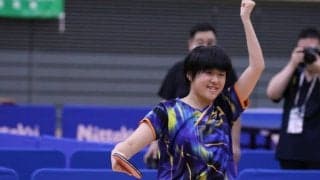 就実・枝廣愛、ベスト4進出　残りは四天王寺3選手が4強入り＜卓球・インターハイ＞