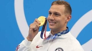 東京で金メダル5つの競泳選手、愛犬までも凄い泳ぎ　米ファン衝撃「信じられない速さ」