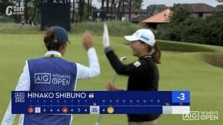 【動画】渋野日向子、11番パー4でチップインイーグルを決めトレードマークの笑顔　2アンダー11位タイと大会2勝目に向け上々の滑り出し