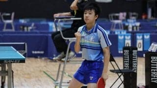 島根のサウスポー・小野、団体優勝メンバー下し8強入り＜卓球・全中男子単4回戦結果＞