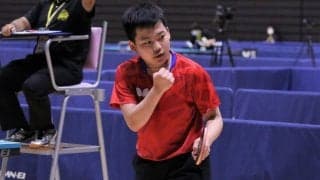 激戦制した松島輝空、決勝へ　2冠を目指す名電・坂井と激突＜全中男子シングルス準決勝＞