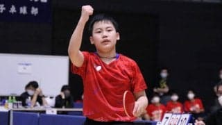 松島輝空、苦しみながらも初出場で全中制覇＜全中男子シングルス決勝＞
