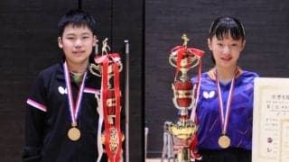 男女ともに注目株が優勝　中学卓球の頂点決める大会閉幕＜全中結果＞