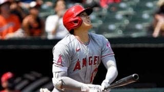 【MLB】大谷翔平、年間51発ペースの41号　角度45度の高弾道弾にSNS歓喜「ドームなら天井に」