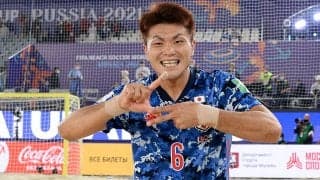 初のW杯決勝進出のビーチサッカー代表、準決勝ハットトリックのFP赤熊拓也「しっかり得点王と世界一を狙ってがんばります」