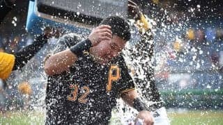 【MLB】筒香嘉智が目の前でずぶ濡れ　同僚目線の別アングル映像に米歓喜「このカメラ最高」