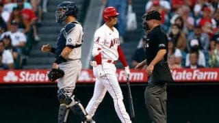 【MLB】「疑わしい」「酷い」　大谷翔平が見逃し三振に倒れた際どい判定にファンからは不満も