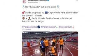 パラ陸上でレース直後に伴走者がプロポーズ　女子選手の歓喜に海外感動「これ笑顔になる」