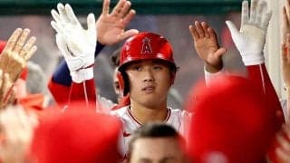 【MLB】大谷翔平、43号で激撮されたスイング直後の表情　「フグみたいだ」と米ファン注目