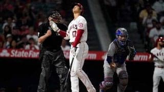 【MLB】大谷翔平もガックリ肩落として苦笑い　“恒例”誤審疑惑に解説「また外れている」