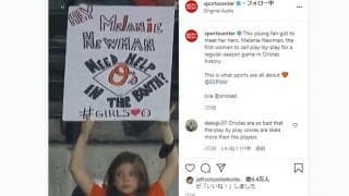 【MLB】「ねえ、実況席にお手伝いは必要ない？」　球場に現れた可愛すぎる少女ファンが米話題
