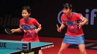 Tリーグ、中学1年ペアが奮闘　午前中の新幹線で出場を知った牧野美玲「とても緊張」