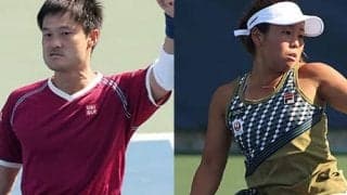 国枝慎吾と上地結衣 複で準V