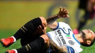 インテルMFセンシがまたも負傷、右ヒザ痛め1カ月離脱の可能性も…