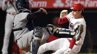 大谷翔平ホームスチールをスロー激撮　タッチ回避の決定的瞬間に反響「手に負えない」【8月の二刀流】
