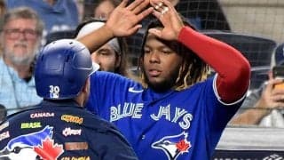 【MLB】大谷翔平の“敵”だけど「憎めんやつよの～」　ゲレーロJr.の“ルンルン場面”に注目