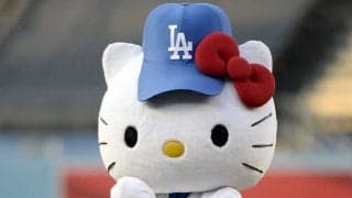 【MLB】「最もキュート」「パーフェクト」　ドジャースユニのキティちゃん始球式に米感激