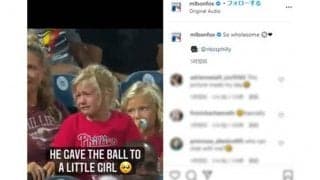 【MLB】少女の涙を一瞬で止めた　少年ファンの粋な振る舞いに米称賛「よくやった」「最高！」