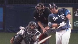 不思議すぎるバットの折れ方　見つめるおかわりくんが「狙っても出せない可愛さ」