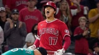 【MLB】大谷翔平、2打席連続の右翼線適時三塁打で2安打3打点　HRトップに1本差のまま