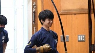 【弓道部男子】天理大に１１９中ー１０７中（全１６０射）で勝利