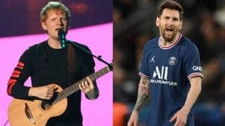 世界的人気歌手エド・シーランがメッシと対面！　貴重なスターの2ショットにファンも沸く