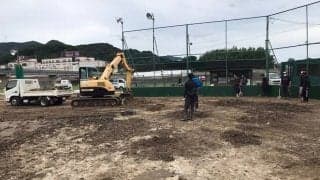 集中豪雨で埋もれたグラウンド　保護者総出で復旧にあたった佐賀ビクトリーの想い