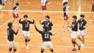 【バレーボール部男子】　甲南大にストレート勝ち