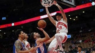 【NBA】渡邊雄太が127kg男封じ　“初戦”で飛び出たドンピシャ好守にファン興奮「よく届いた」