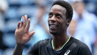 モンフィスが練習でスーパースマッシュを披露[BNPパリバ・オープン]