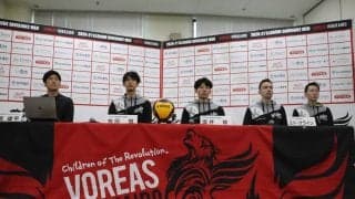 ヴォレアス北海道に新加入の柏田樹と酒井駿が会見で意気込み語る