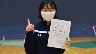 【フェンシング部】 女子フルーレで、ルーキー津田が優勝