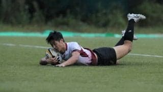 試合終了間際の逆転トライで慶大Cに勝利