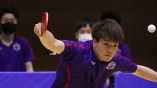関西大・津村、男子単複で代表獲得　中京大・石田は3種目Vで代表に＜卓球・全日本鳥取県予選＞